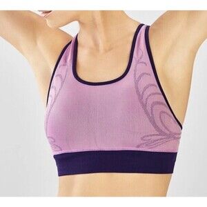NWT Fabletics Eliza Seamless Sports Bra PINK SWIRL Women's Size Small